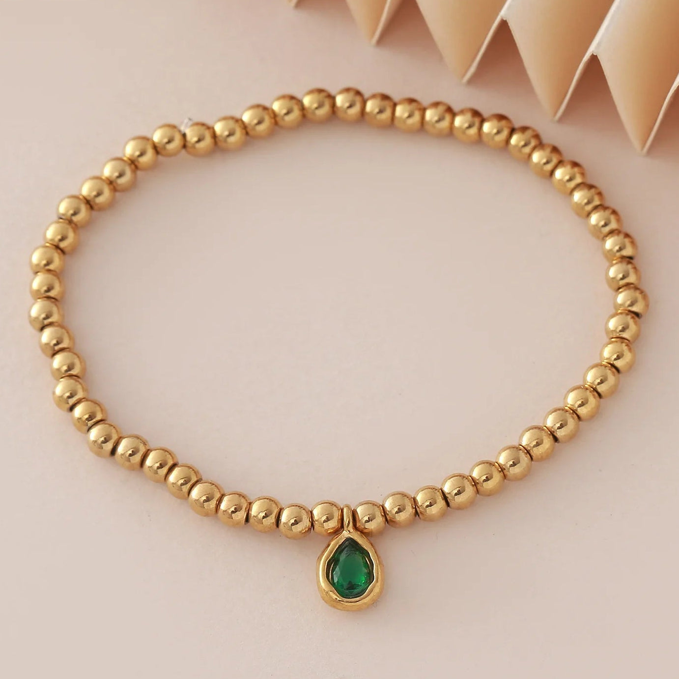 Goudkleurige armband met geboortesteen voor dames