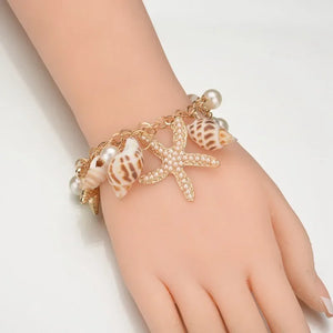 Bracelet Elégant avec Coquillages or