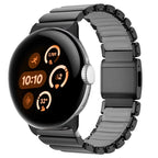 Roestvrijstalen armband voor Google Pixel Watch 3, 4, 45mm zwart en grijs