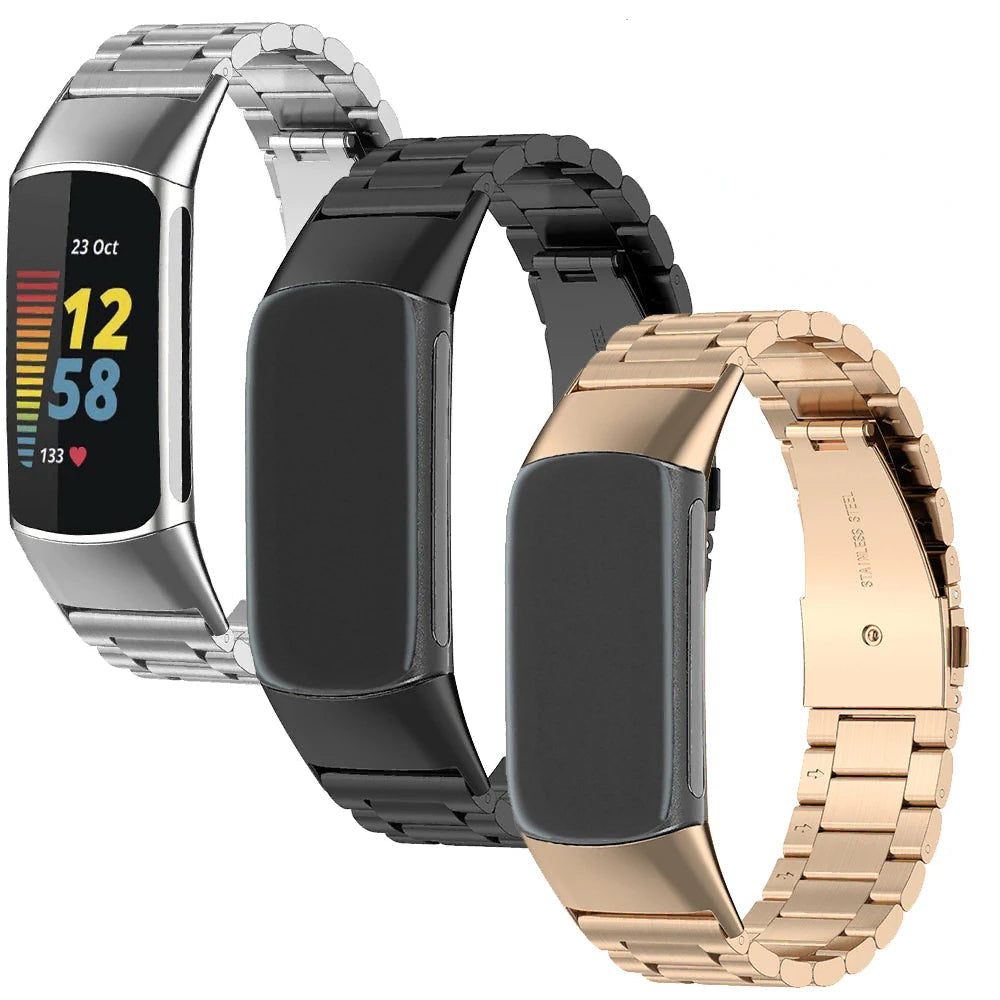 Stalen armband voor Fitbit Charge 5, Charge 6 horloge