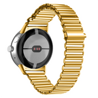 Armband van gehard staal voor Smartwatch Google Pixel Watch 1 & 2 goud