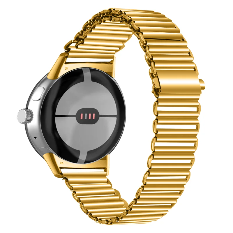 Armband van gehard staal voor Smartwatch Google Pixel Watch 1 & 2 goud