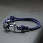 Ankerarmband van marineblauw koord
