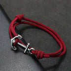 Ankerarmband van bordeaux koord