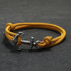 Ankerarmband van geel koord