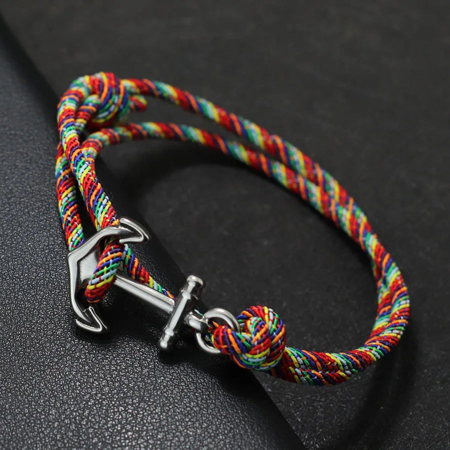 Ankerarmband van multicolor koord