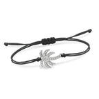 Palmboom Touwarmband met Strass
