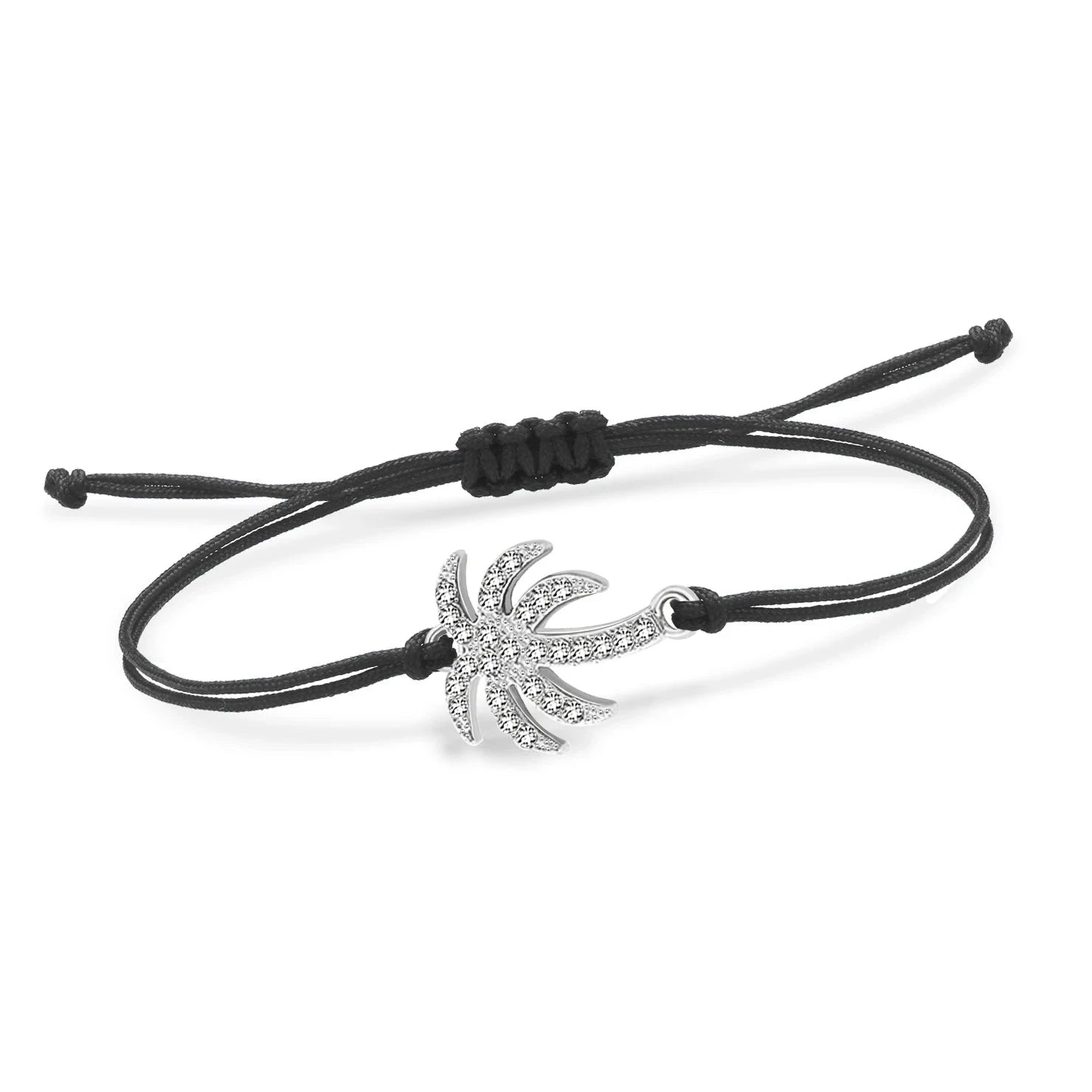 Palmboom Touwarmband met Strass