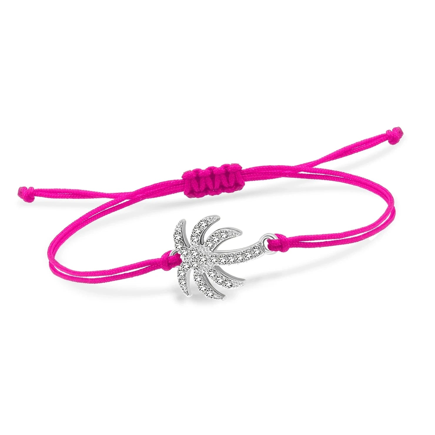 Palmboom Touwarmband met Strass