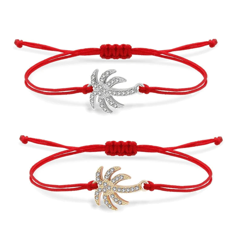 Bracelet en Corde Palmier en Strass