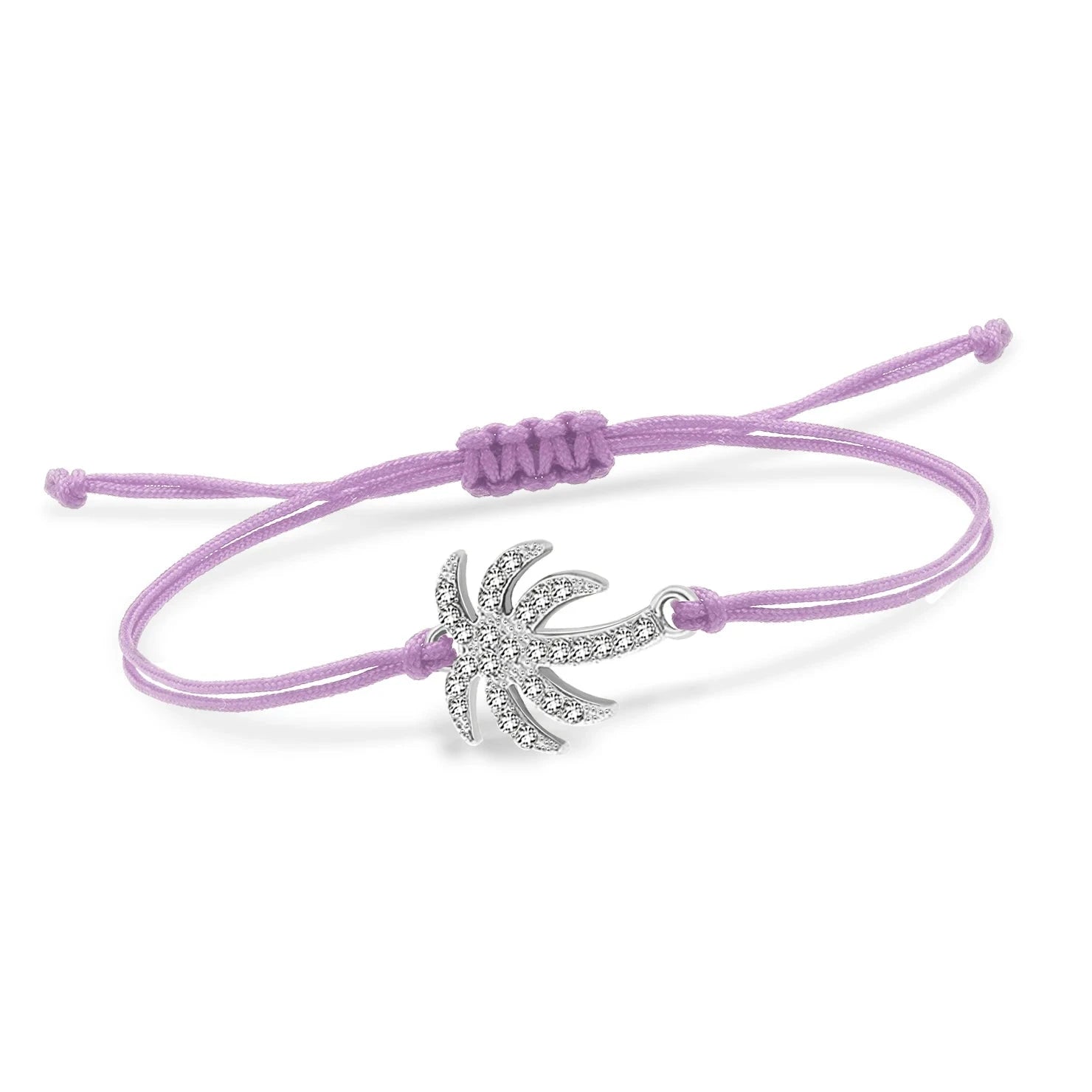 Palmboom Touwarmband met Strass