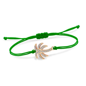 Palmierkoordarmband met Strass 