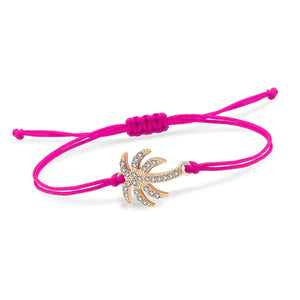 Palmierkoordarmband met Strass 