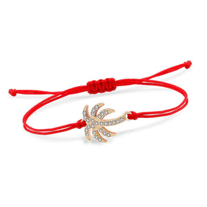 Palmierkoordarmband met Strass 