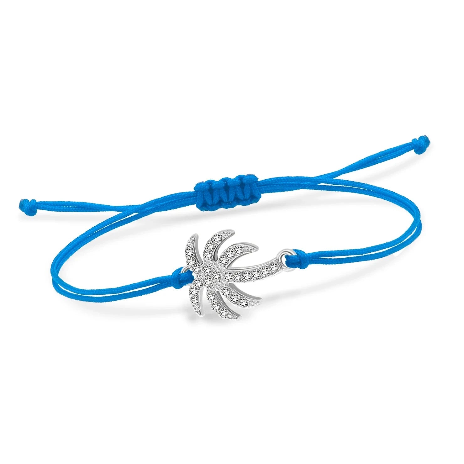 Palmboom Touwarmband met Strass
