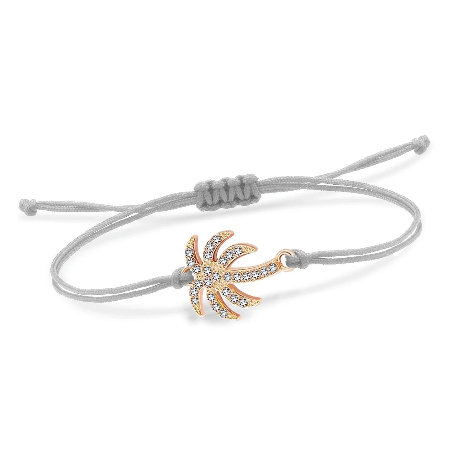 Palmboom Touwarmband met Strass