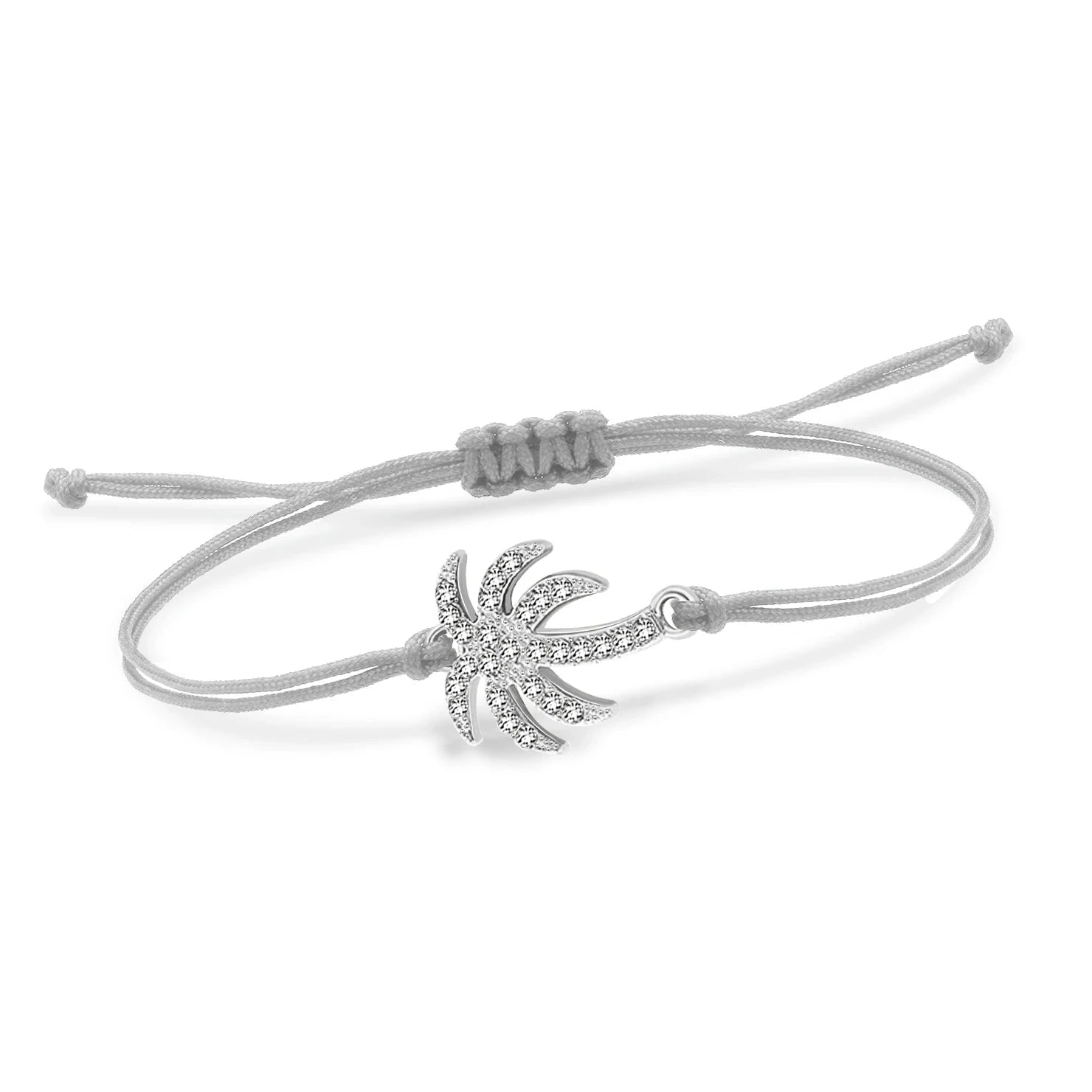 Palmboom Touwarmband met Strass