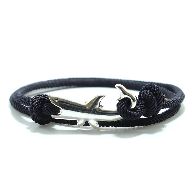 Bracelet en Corde Requin noir
