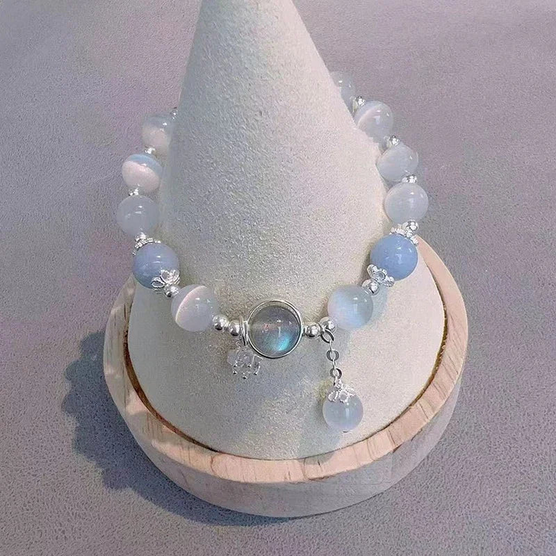 Bracelet en Crystal pour la Fertilité Pierre de Lune