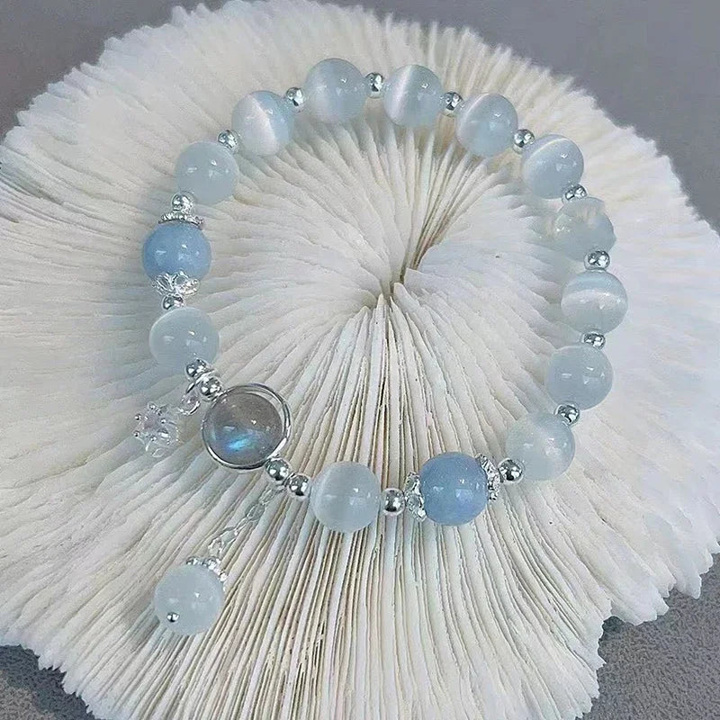 Bracelet en Crystal pour la Fertilité Pierre de Lune