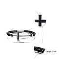 Bracelet en Cuir avec Croix Chrétienne