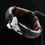 Bracelet en Cuir Dent de Requin