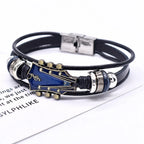 Bracelet en cuir guitare de rock'n'roll