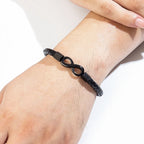 Moderne oneindige leren armband voor heren 