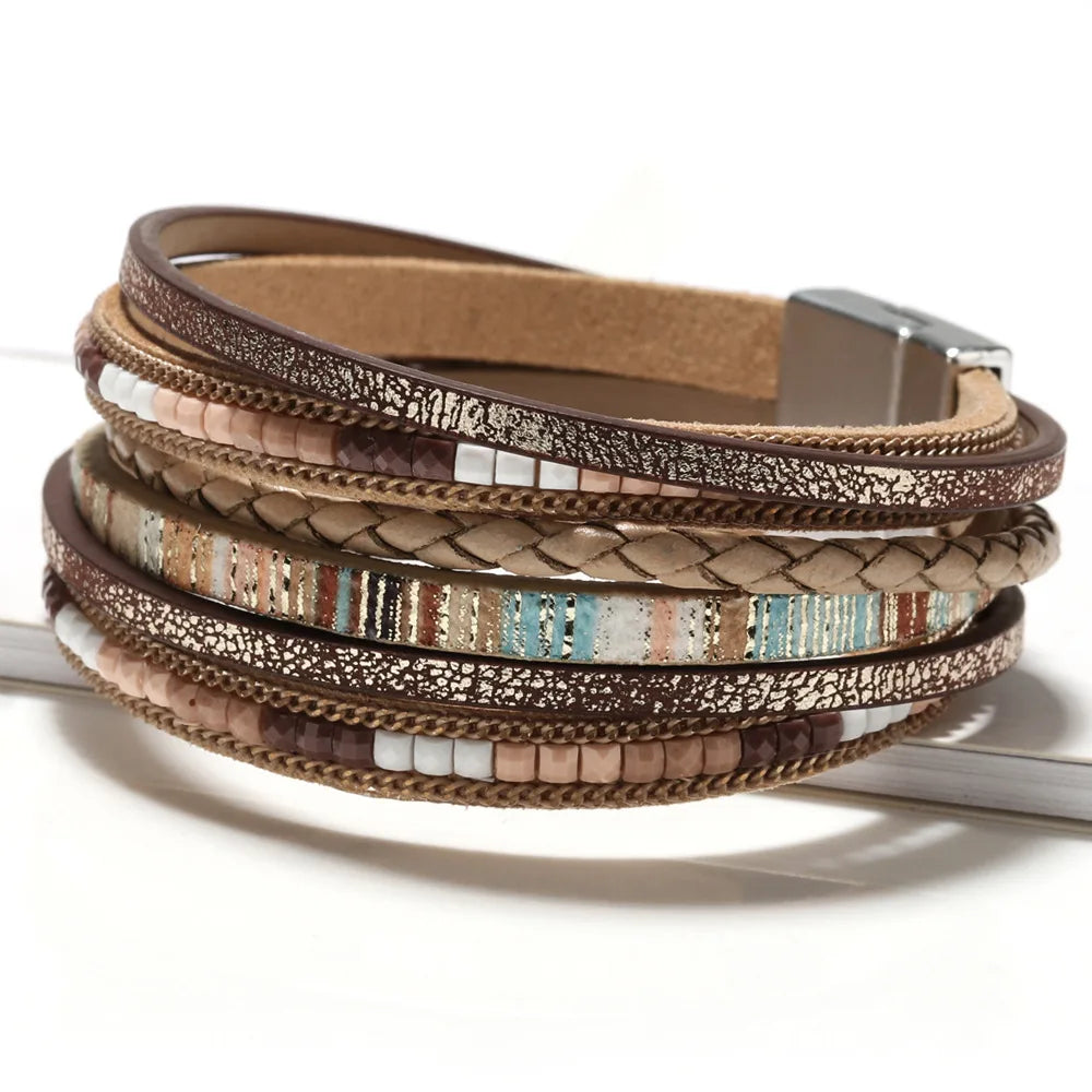 Bracelet en Cuir Style Bohême