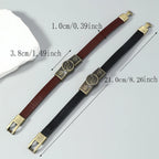 Bracelet en Cuir Yin Yang