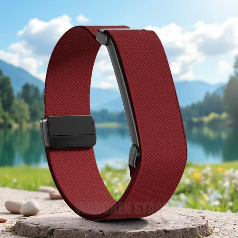 Nylon horlogeband voor Google Fitbit Air horloge rood