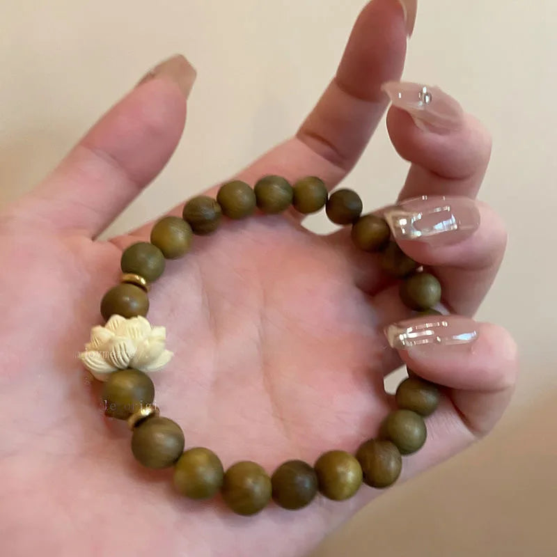 Bracelet en Perles de Bois Naturel type 1