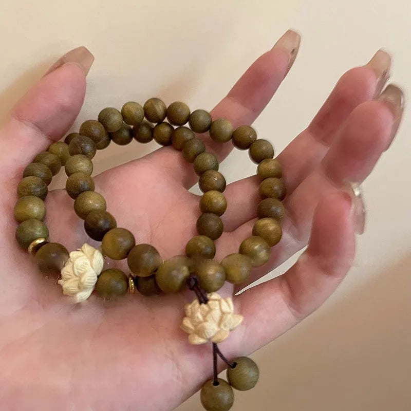 Natuurlijke Houten Kralen Armband 