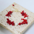 Bracelet en Pierre Corail et Perles