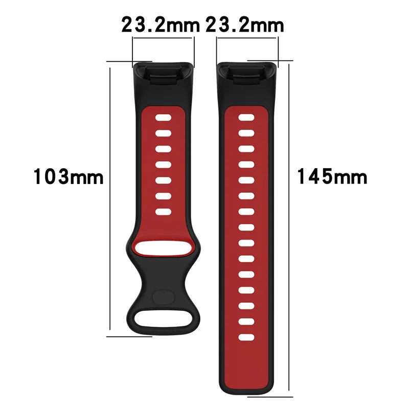 Siliconen bandje voor Fitbit Charge 5, Charge 6 horloge