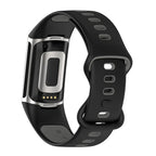Zwart siliconen bandje voor Fitbit Charge 5, Charge 6 horloge