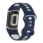 Blauw siliconen bandje voor Fitbit Charge 5, Charge 6 horloge