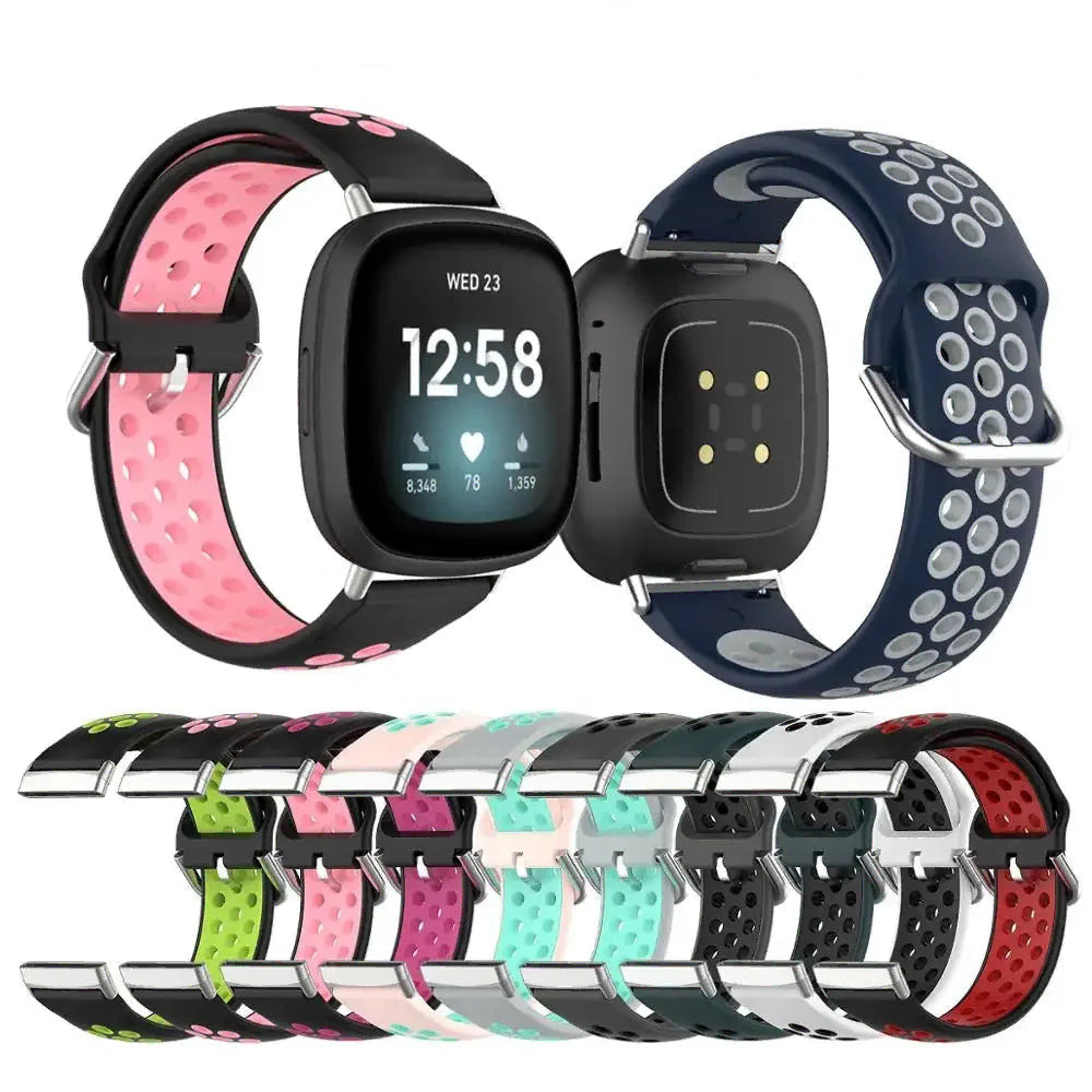 Siliconen armband voor Fitbit Versa 3, Versa 4, Sense 1 en Sense 2 horloge 