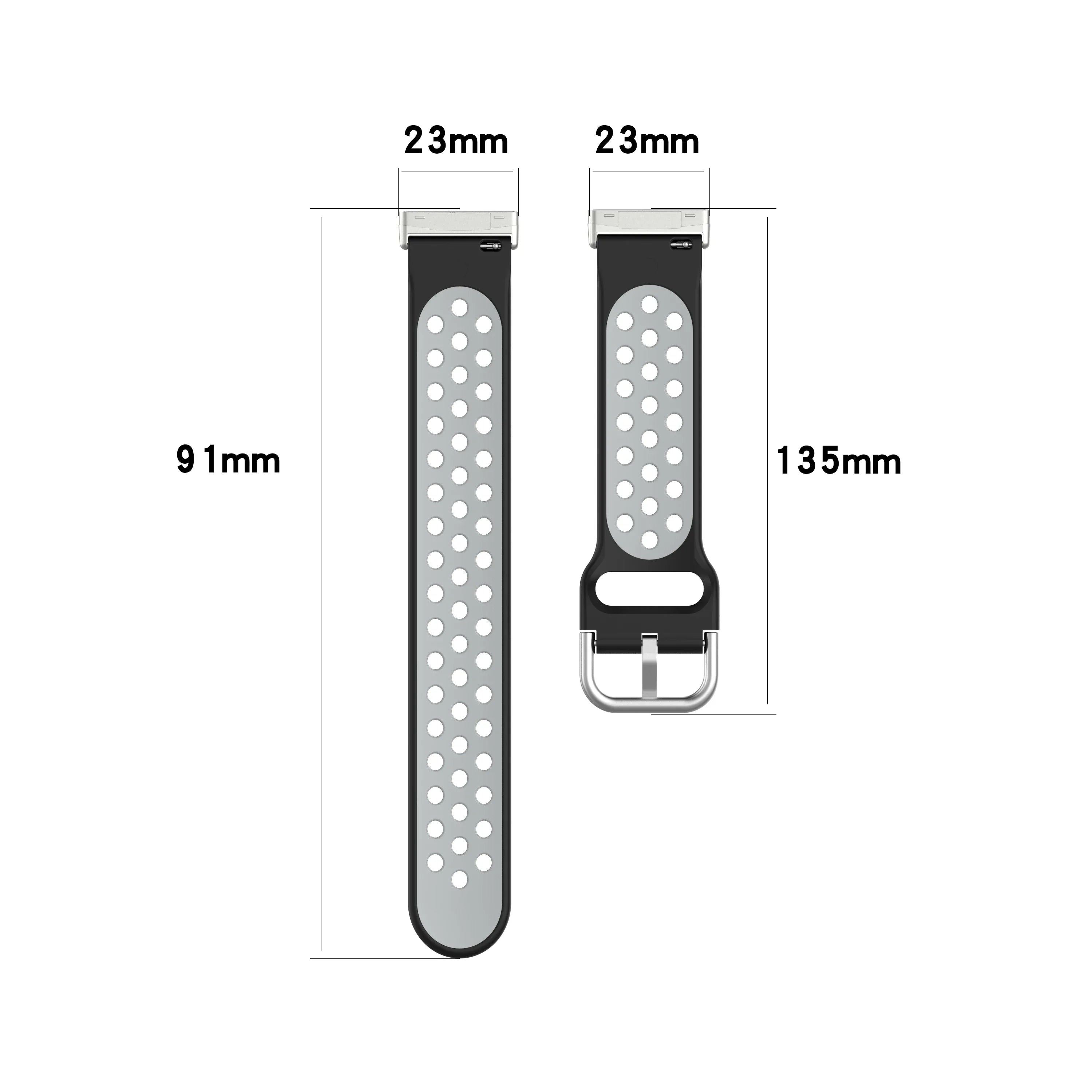 Siliconen armband voor Fitbit Versa 3, Versa 4, Sense 1 en Sense 2 horloge 
