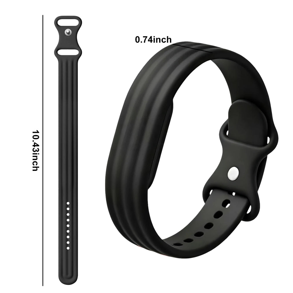 Siliconen bandje voor Google Fitbit Air horloge zwart