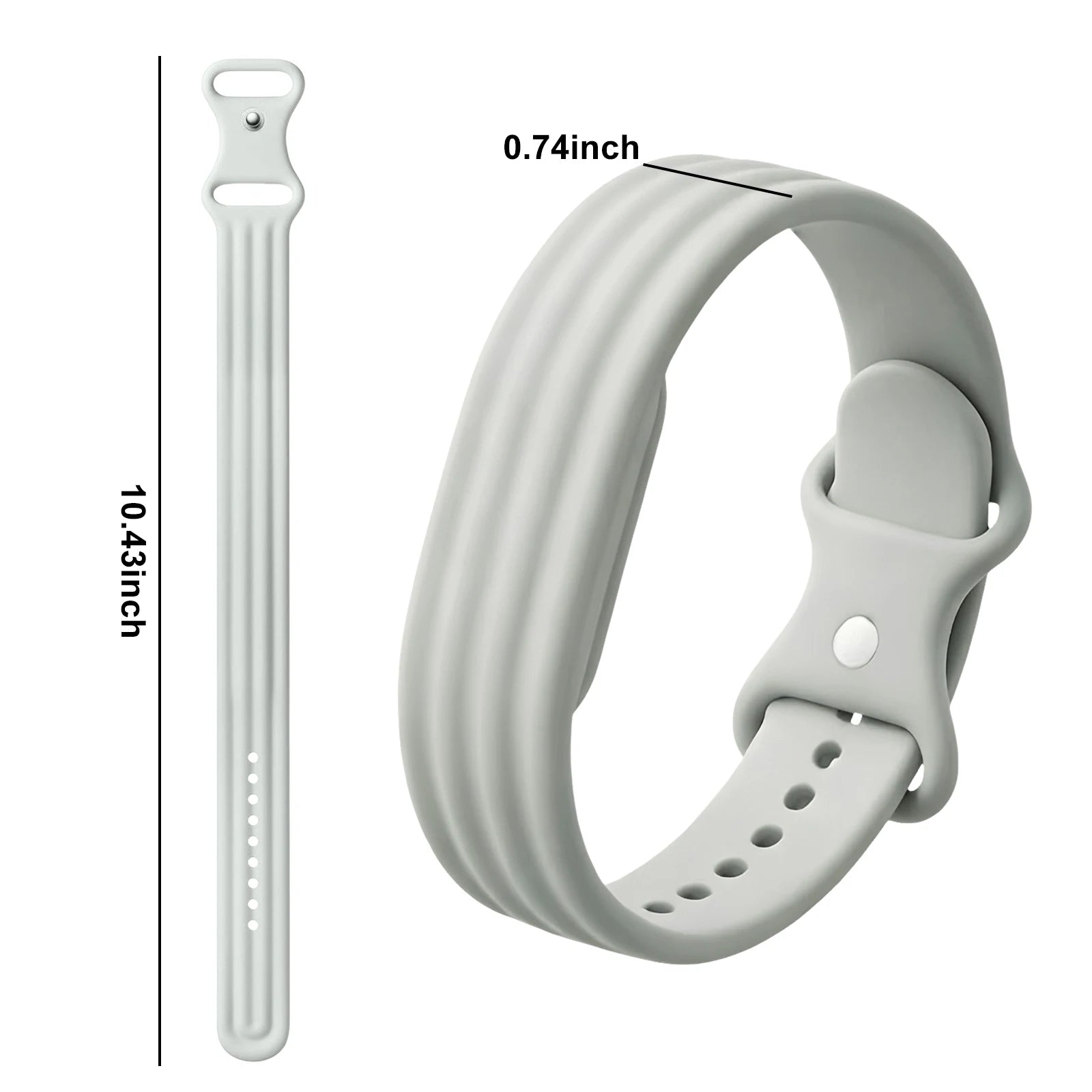 Siliconen bandje voor Google Fitbit Air horloge wit