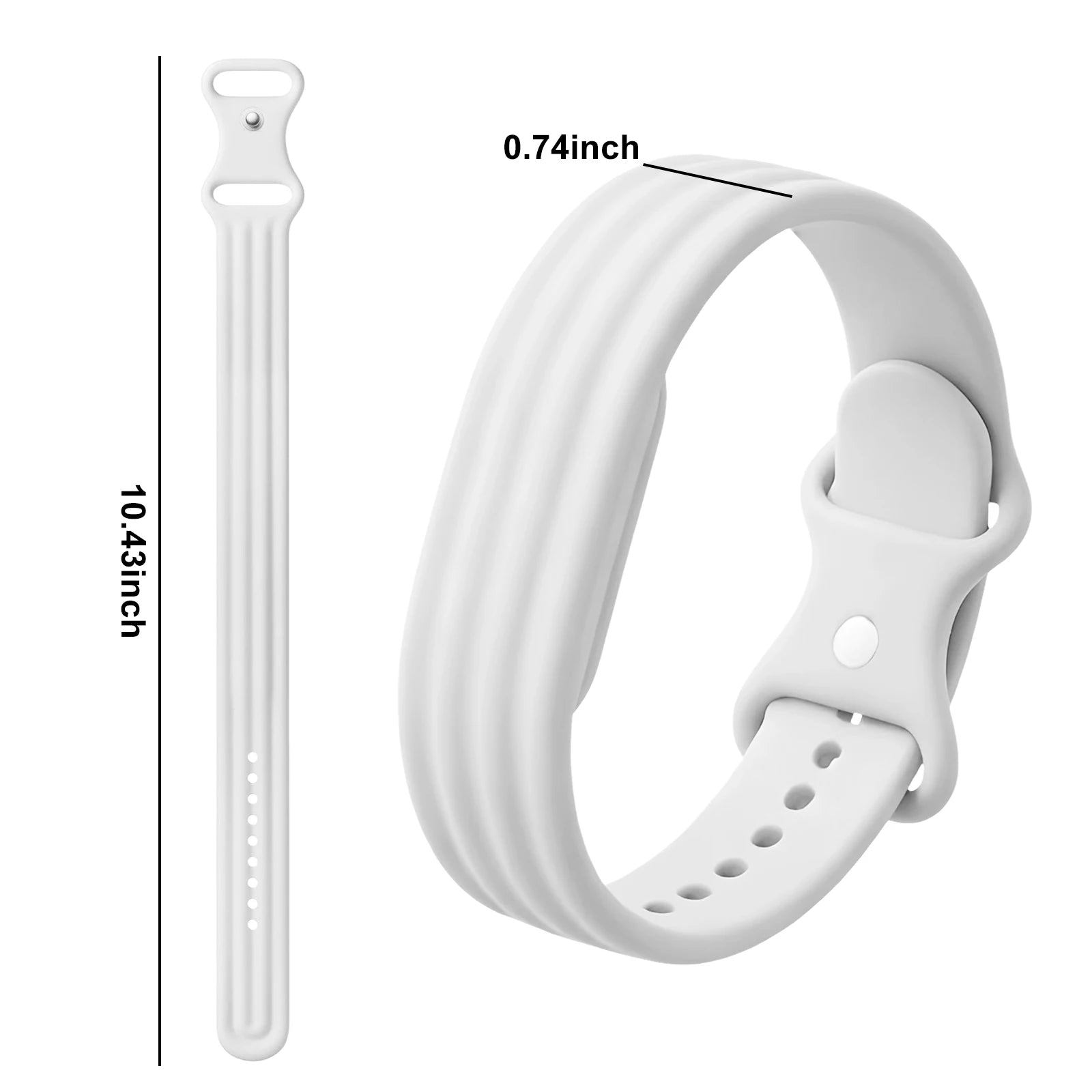 Siliconen bandje voor Google Fitbit Air horloge wit