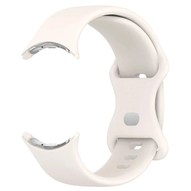 Siliconen bandje voor Google Pixel Watch 1 & 2 smartwatch wit