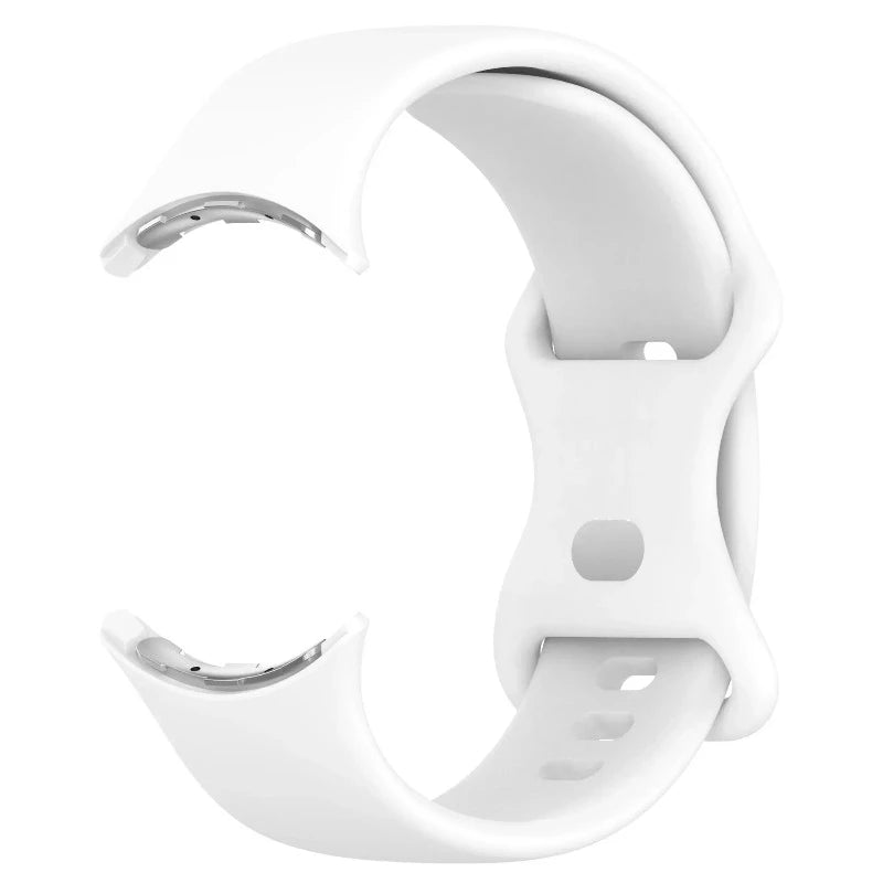 Siliconen bandje voor Google Pixel Watch 1 & 2 smartwatch wit