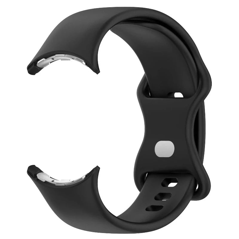 Siliconen bandje voor Google Pixel Watch 1 & 2 smartwatch zwart