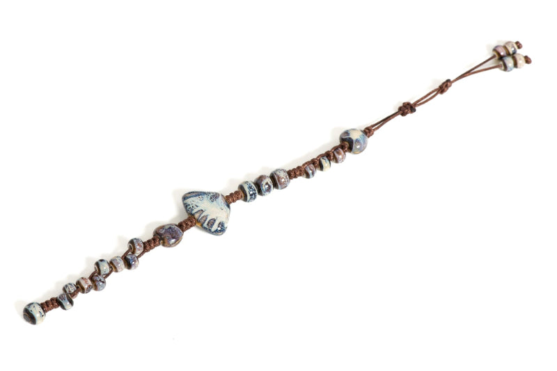 Bracelet en Tresse Coquillage Bleu