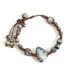 Bracelet en Tresse Coquillage Bleu