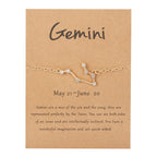 Bracelet Femme Signe du Zodiaque 12 Constellations gémeaux