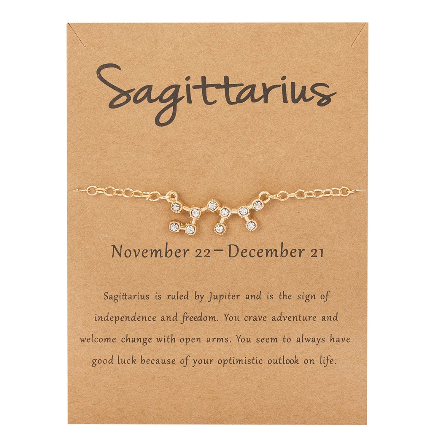 Bracelet Femme Signe du Zodiaque 12 Constellations sagittaire