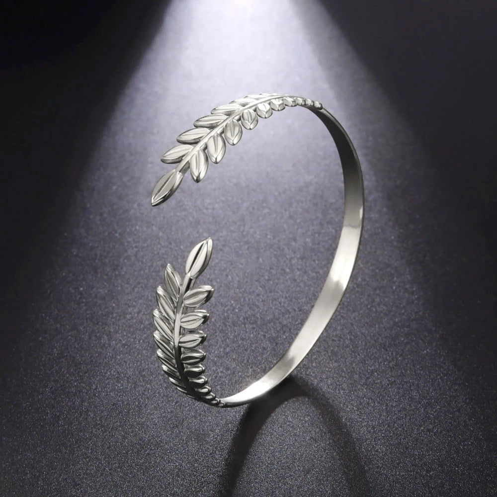Bracelet Feuille de Laurier argent